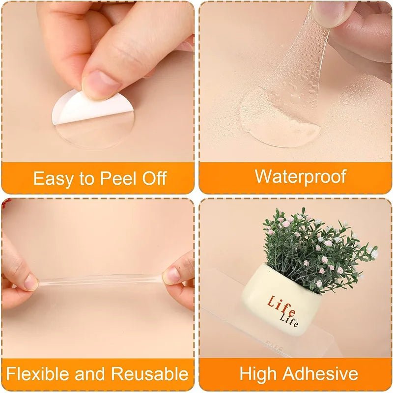 60-100 Dots Double Sided Adhesive Poster Clear Glue Point Tape Round No Traces Strong Adhesive Sticker Waterproof For Craft DIY