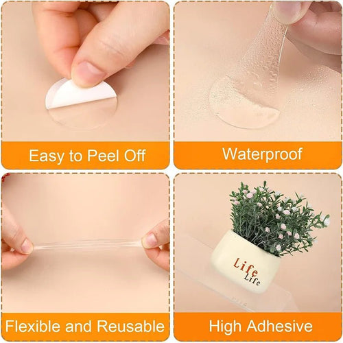 60-100 Dots Double Sided Adhesive Poster Clear Glue Point Tape Round No Traces Strong Adhesive Sticker Waterproof For Craft DIY