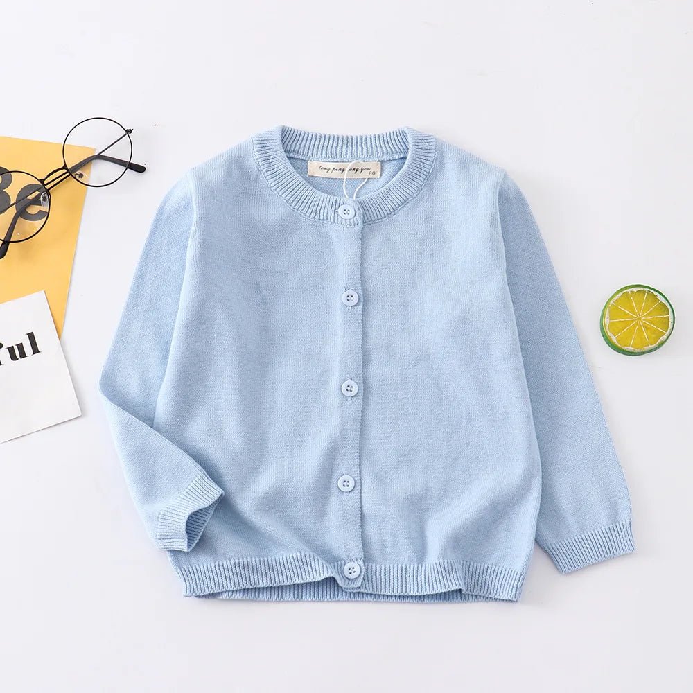 1-9Years Solid Color Baby Cardigan Boy Girl Newborn 9 to 12 18 Months Cotton Unisex Kids Knitted Cardigans Coat Children Clothes