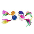 Balle en Sisal Jouet Interactif pour Chat & Chaton – Avec Plumes