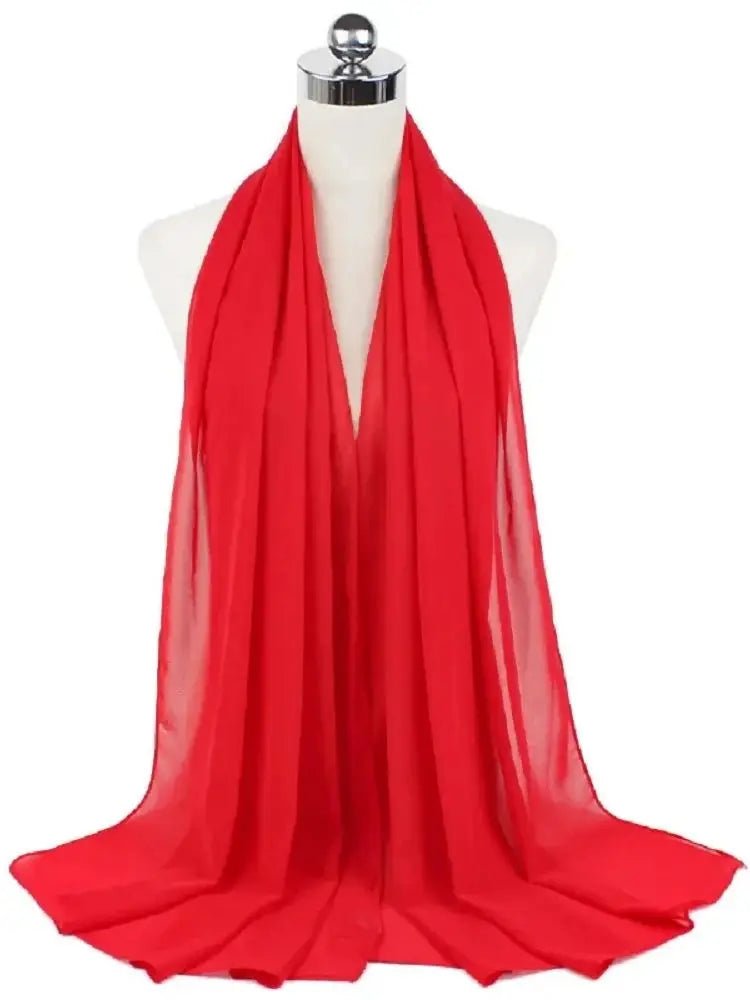 New Fashion Women Solid Chiffon Headscarf Ready To Wear Instant Hijab Scarf Muslim Shawl Islamic Hijabs Arab Wrap Head Scarves
