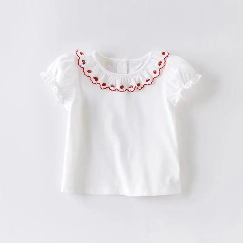 Girl's T-shirt 2024 New Girls' Summer Clothes Short Sleeve Children Top Wear