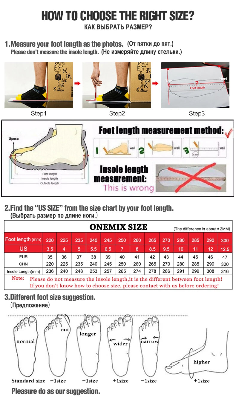 ONEMIX 2026 Men's Running Shoes Non-slip Shock Absorption Sneaker Lightweight Tennis Shoe Waterproof Men's Breathable Casual Shoes