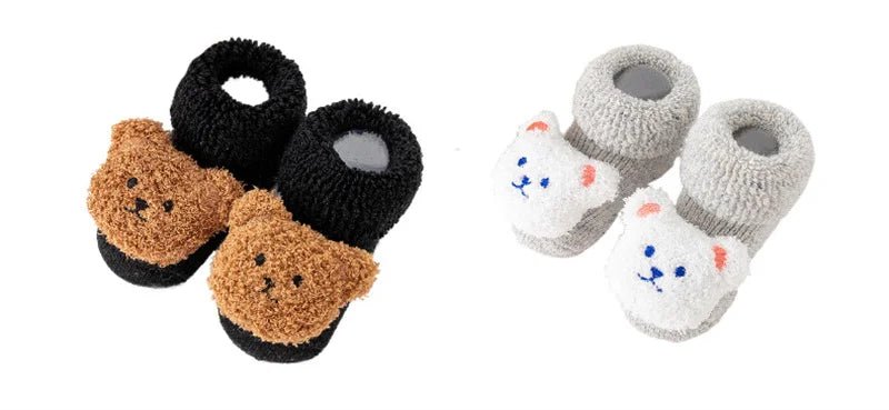 Winter Thicken Wool Newborn Baby Socks Warm Plush Loop Cotton Boy Girl Kid Toddler Socken Cartoon Animal Children Floor Stocking