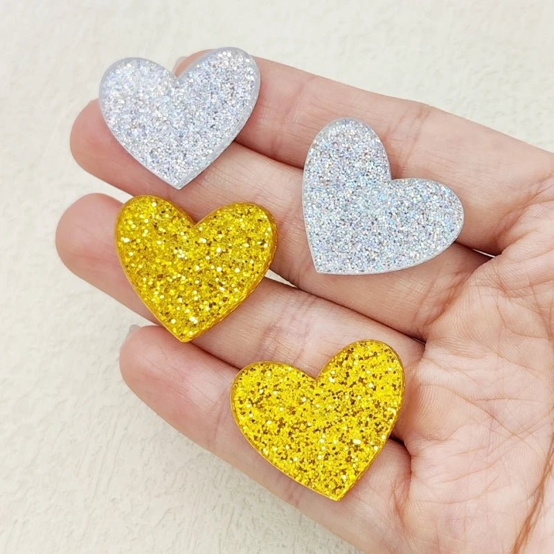 KUGUYS Cute Glitter Peach Heart Stud Earrings for Women Acrylic Fashion Summer Jewelry Accessories