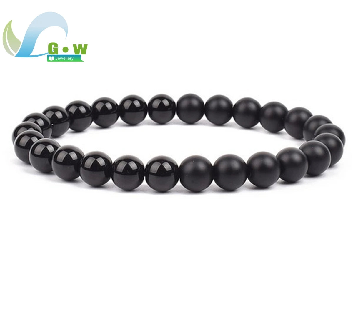 Lucky Natural Black Jade Carved Six-Character Motto Obsidian Transfer Bracelet For Men Women Gift Couple Bracelet Jewelry Gift