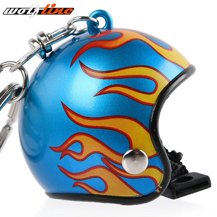 WOLFLINE Motorcycle Key Chain Helmet Keyring Motorbike Universal Accessories For Kawasaki Yamaha BMW Honda Benelli Harley Ducati