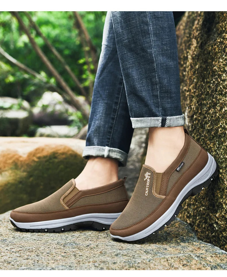 Mocassins en maille respirante pour hommes, chaussures décontractées de marque, baskets confortables antidérapantes, résistantes à l'usure, chaussures de conduite rétro pour hommes