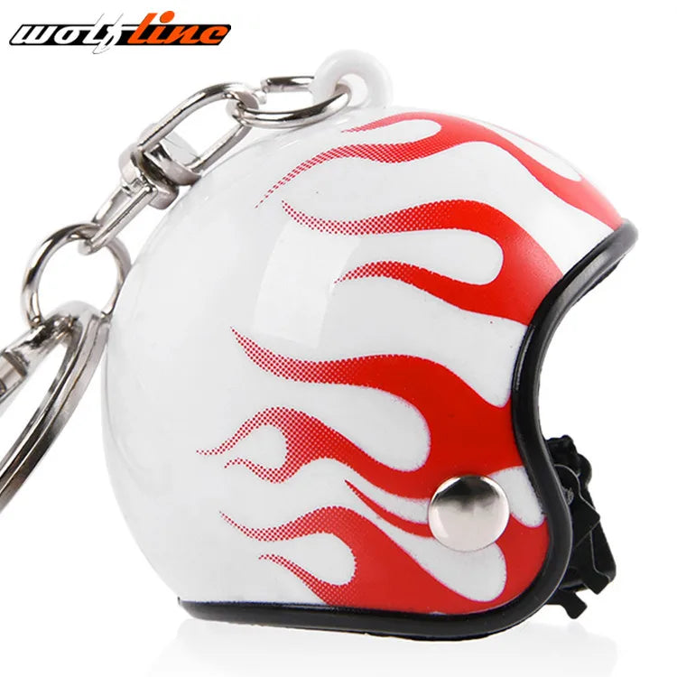 WOLFLINE Motorcycle Key Chain Helmet Keyring Motorbike Universal Accessories For Kawasaki Yamaha BMW Honda Benelli Harley Ducati