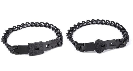 Couple Jewelry Stainless Steel Bracelet Love Lock Bracelet Can Be Opened Key Pendant Necklace Men And Women Valentine's Day Gift