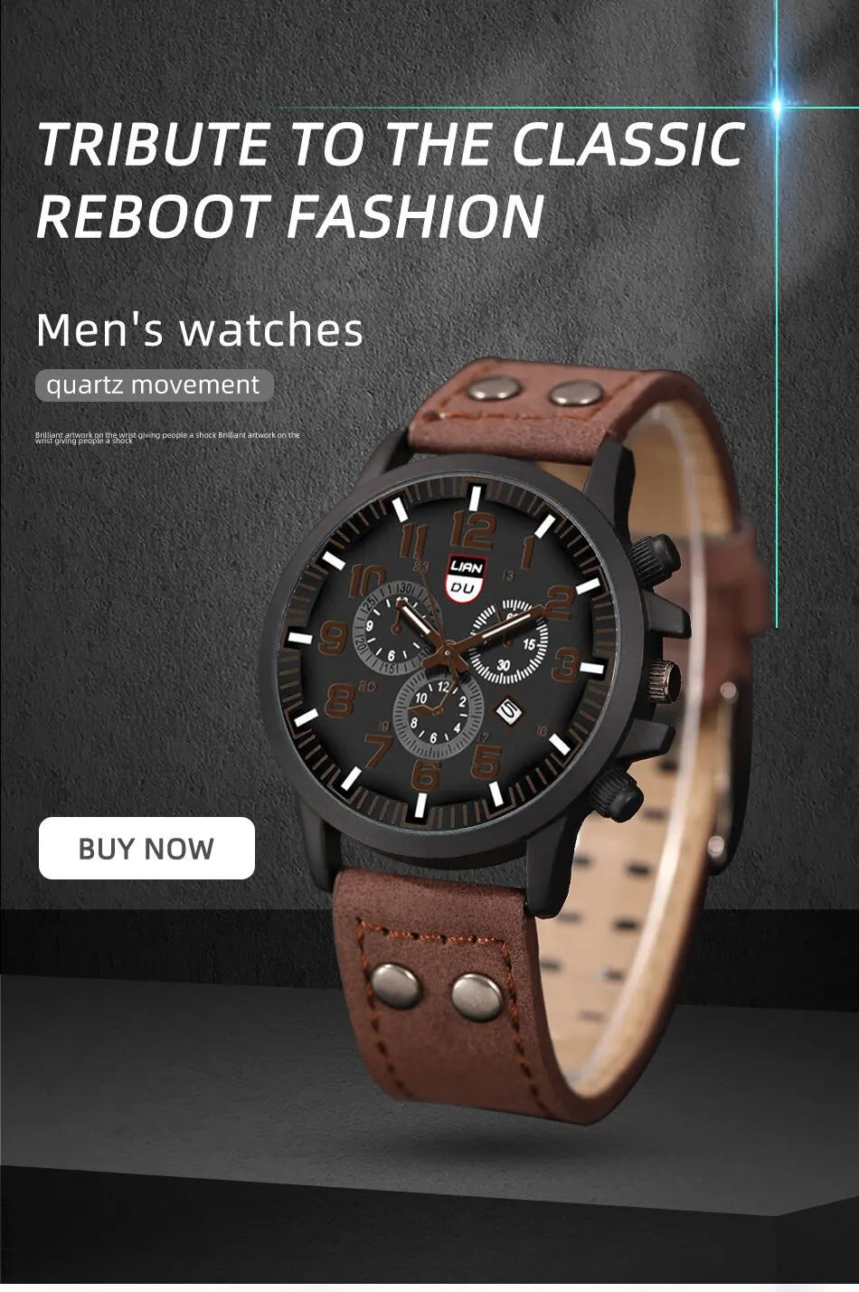 Reloj Hombre Fashion Mens Watches Luxury Men Casual Leather Quartz Watch Male Military Calendar Wristwatch Relogio Masculino