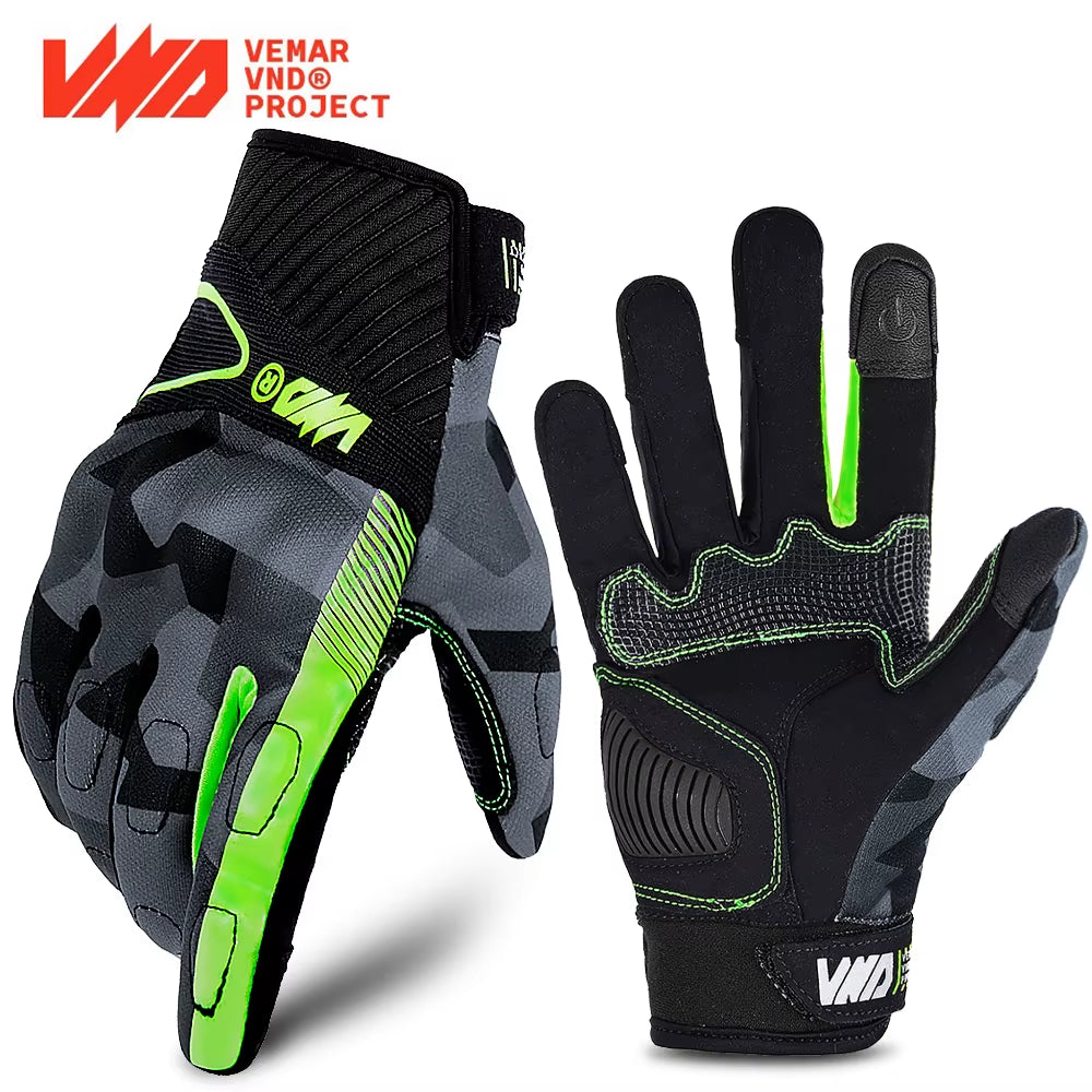 Vemar Motorcycle Gloves Summer Women Motocross Gloves Full Finger Riding Gloves Motorcycle Anti-Drop Touchscreen Cycling Gloves