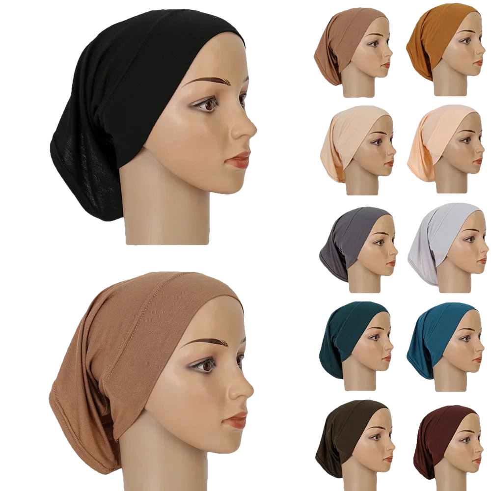 Cotton Modal Inner Hijab Undercap Muslim Turban Islam Underscarf Hijab Bonnet Soft Stretch Hijabs Tube Cap Turbante Mujer Hat