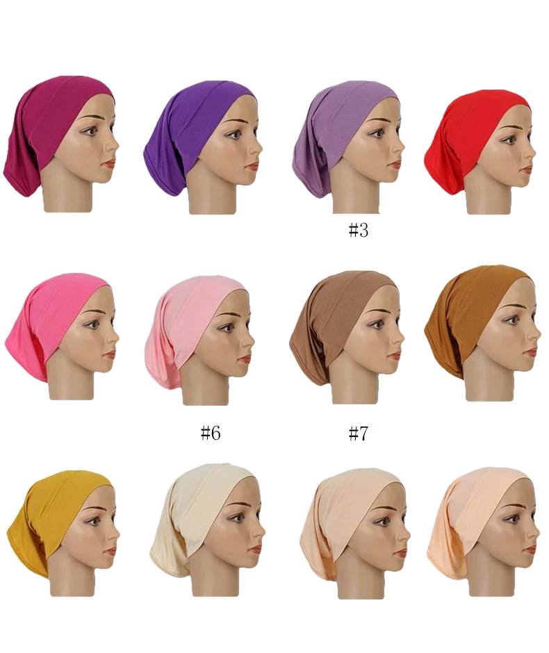 Cotton Modal Inner Hijab Undercap Muslim Turban Islam Underscarf Hijab Bonnet Soft Stretch Hijabs Tube Cap Turbante Mujer Hat
