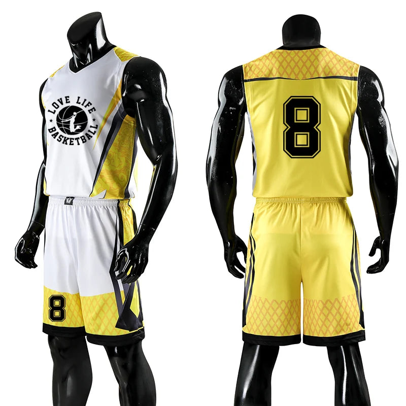 Custom Print Men Kids Basketball Jersey Sets Child College Tracksuits Breathable Men Basketball Uniforms Girls Sports Clothing