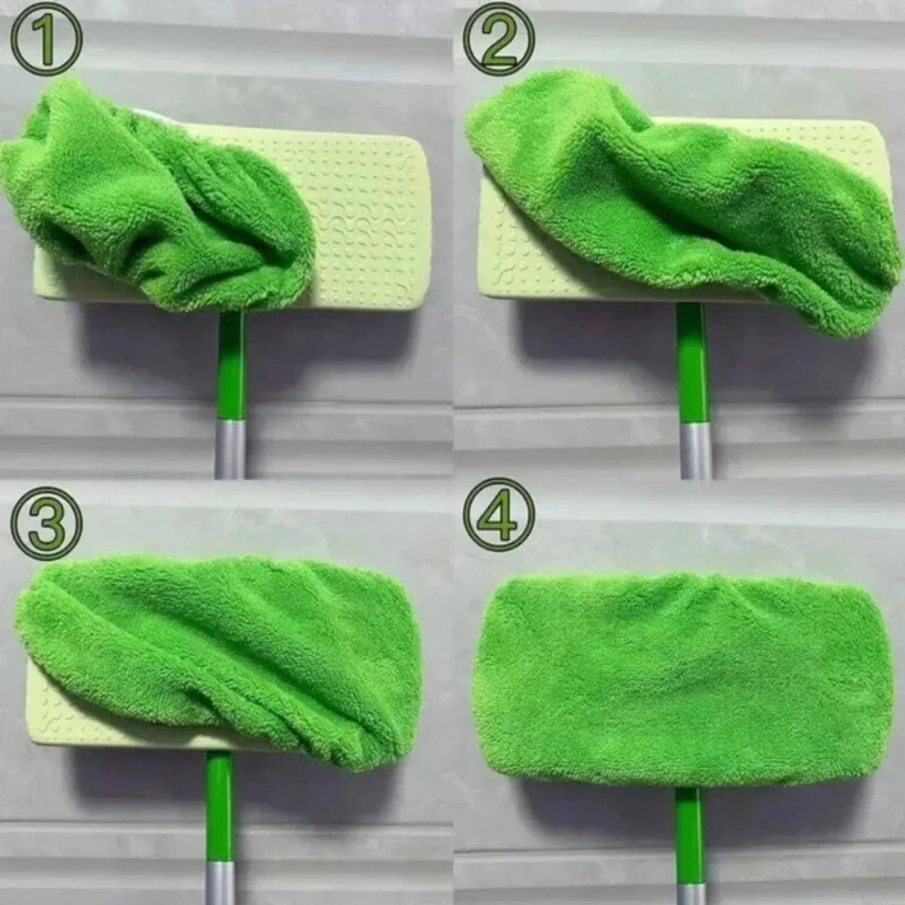 Lot 6 Tampons Balai Plat Lavables – Éco-Responsable, Poussière, Sol Mouillé & Poils d'Animaux