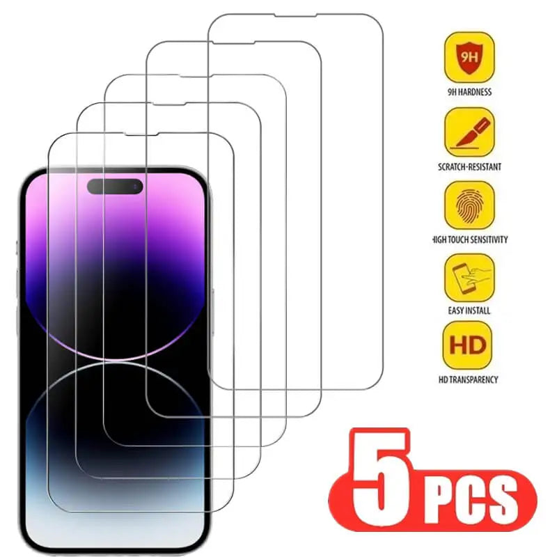Verre Trempé iPhone – Protection Écran pour iPhone 11 12 13 14 15 16 17 Pro Max
